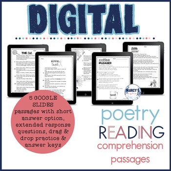 Preview of STAAR Poetry Reading Comprehension Passages practice assessment packet test prep
