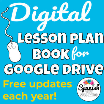 Preview of Digital teacher planner and Google Slides templates for daily lesson agenda