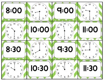 Digital/Analog Clock Matching Game by Boisvert Fabulous Fun Factory