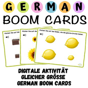 Preview of Digitale Aktivität gleicher Größe German Boom Cards