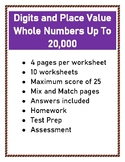 Digits and Place Value / Numbers Up To 20,000