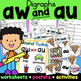 Digraph AW and AU Worksheets