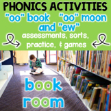 Diphthong Activities OO, EW, & OO Phonics Worksheets, Sort