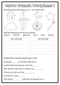 ou ow worksheets teaching resources teachers pay teachers