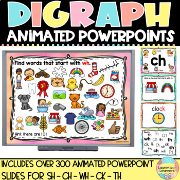 Preview of Digraph Activities Powerpoint Bundle - sh, ch, wh, ck, th digraphs