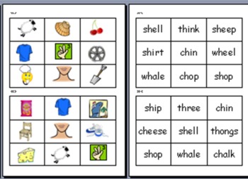 Digraph Bingo - ch, sh, th, wh by Little Jemmings | TpT
