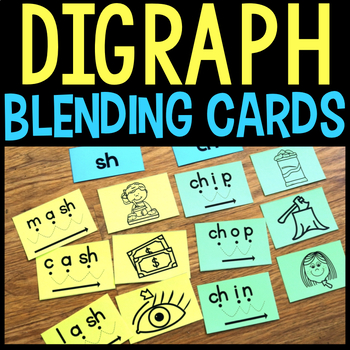 Preview of Digraph Blending Cards Consonant Digraph Segmenting Activities SH, CH, TH, CK