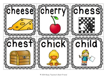 Digraph CH Flashcard Game by Busy Teacher's Best Friend | TpT