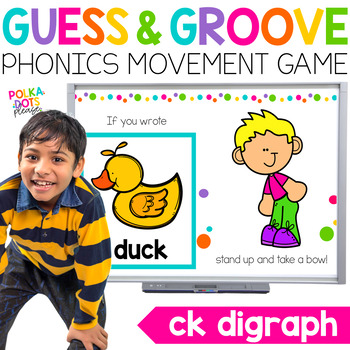 Preview of Digraph CK Movement Game | Digraph Worksheets | Guess and Groove Activities