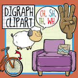 Digraph Clip Art - CH, SH, TH, WH
