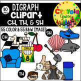 Digraph Clipart: CH, TH, SH