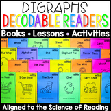 Digraph Decodable Readers & Lesson Plans BUNDLE | Wh, Sh, 