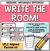 Digraph Decodable Sentences and Word Sort - Write the Room