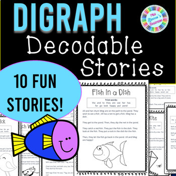 Preview of Digraph Decodable Texts - 1st grade, 2nd grade, special education, intervention