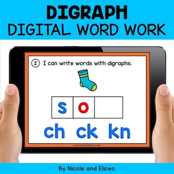 Preview of Digraph Digital Word Work for Google Classroom