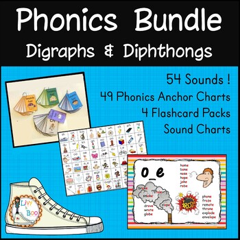 Digraph & Diphthong Flashcards & More! - Bundle by Livy and Boo | TpT