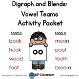 Digraph Long and Short OO Vowel Teams Activity Packet and 