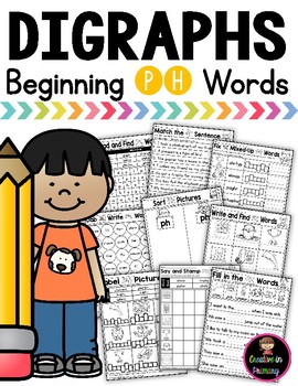 Digraph PH Practice and Worksheets by Creative in Primary | TpT