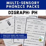 Digraph PH Worksheets and Activities for Orton-Gillingham Lessons