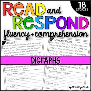 Preview of Phonics Reading Passages for Fluency and Comprehension - Digraphs