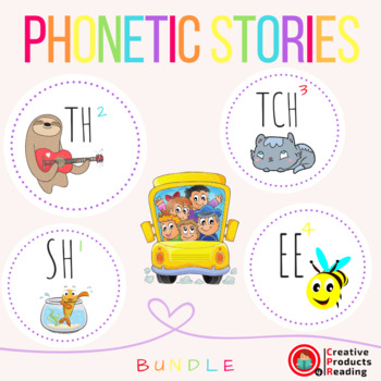 Preview of CPR Phonetic Stories (Sh, Th, Tch,  EE) Bundle 1