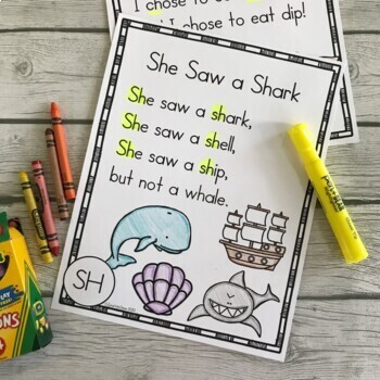 Digraph Poems for Shared Reading (12 Poems for SH, CH, TH, WH) | TpT