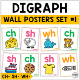 Digraph Posters for ch sh wh Preschool Classroom Wall Cards