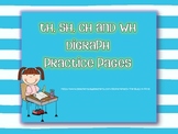 Digraph Practice Pages {ch, sh, wh, th} Freebie!