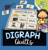 Digraph Quilts - Cut and Paste Activity Literacy Center - 