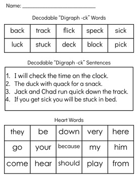 Preview of Digraph - Reading Fluency Sheets