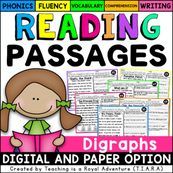 Preview of Digraph Reading Passages LEVEL 2 - Distance Learning