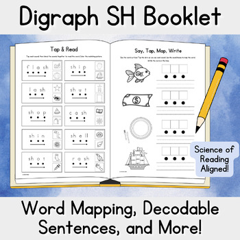 Preview of Digraph SH Booklet: SOR Aligned Orthographic Mapping, Decodable Sentences, ++!