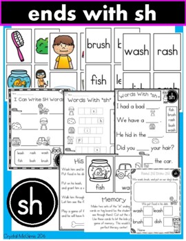 digraph sh phonics practice printables and activities beginning and