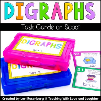 Preview of Digraphs Task Cards or Scoot