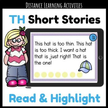 Preview of Digraph Short Stories - TH - Interactive Google Slides™