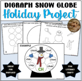 Digraph Snowman Snow Globe Winter Phonics Project Grades K-2