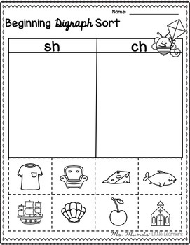 digraph spring worksheets ch sh th no prep kindergarten tpt