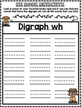 Download Digraph Th and Wh Word Work! by Shining and Climbing in First | TpT