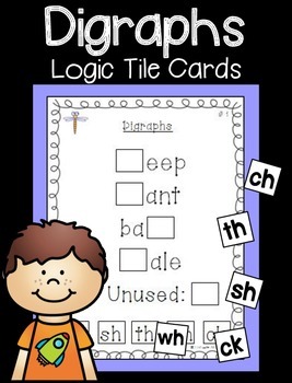 Preview of Digraphs Logic Tile Cards