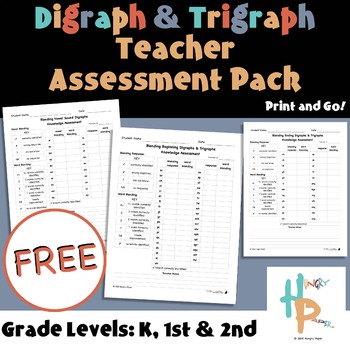 Preview of Digraph & Trigraph Teacher Assessment Pack