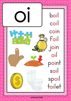 Digraph / Vowel Team OI: Phonics Word Work Multiple Phonograms by