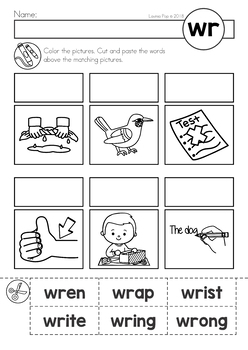 digraph wr phonics word work multiple phonograms by lavinia pop