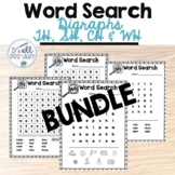 Digraph Word Search - BUNDLE - TH , SH , CH , WH
