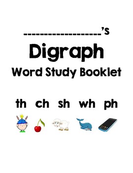 Preview of Digraph Word Study Booklet