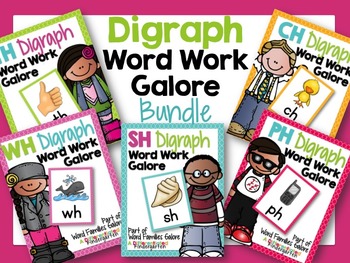 Preview of Digraph Word Work Galore Bundle-Differentiated and Aligned-Distance Learning