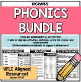 Digraph Worksheets & Activities - Phonics Bundle - SoR - U