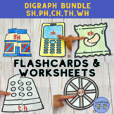Digraph Craft- Digraph Worksheets Bundle- SH, TH, CH, WH, PH