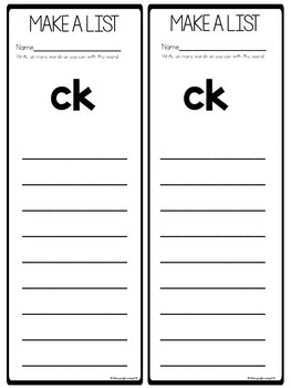 Digraph Worksheets, Games and Activities for ck by 180 Days of Reading