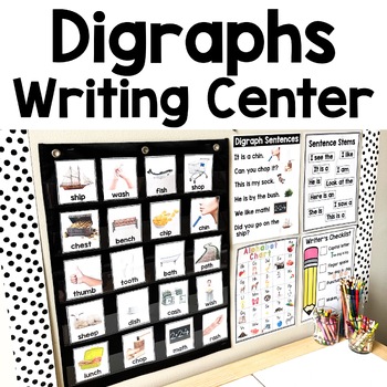 Preview of Digraph Writing Center | Real Pictures | Science of Reading