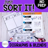 Digraph and Consonant Blend Picture Sorts | Phonemic Awareness